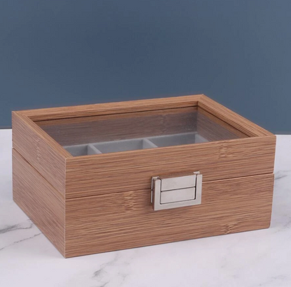 Boîte à Montre - 3 Emplacements – Bois – Intérieur Velours