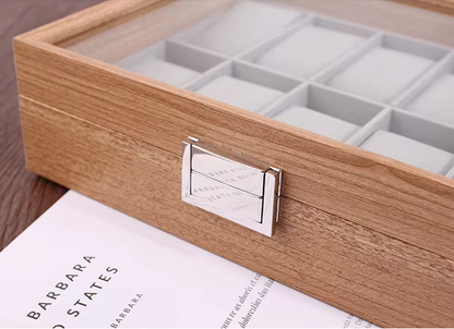 Boîte à Montre - 12 Emplacements – Bois – Intérieur Velours