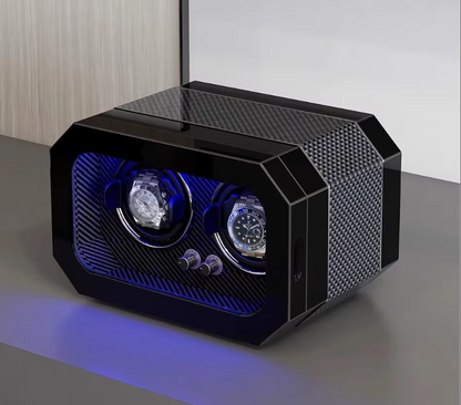 Automatischer Uhrenbeweger für 2 Uhren – Edelholz – Geräuschlos 