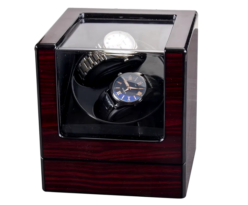 Remontoir Montre Automatique 2 Montres – Bois Noyer – Silencieux