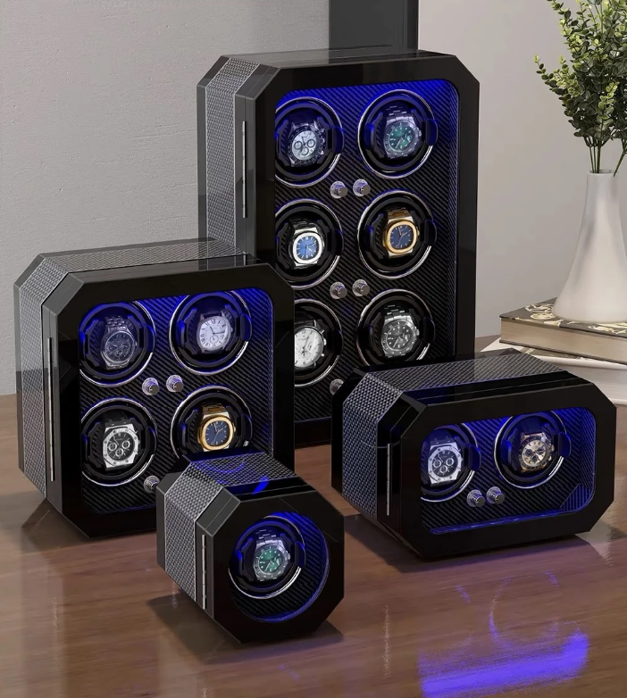 Automatic Watch Winder 4 Watches – Black Wood – Silent