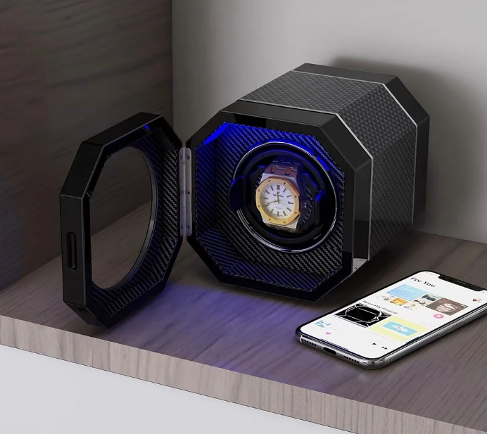 Remontoir Montre Automatique 1 Montre – Bois Noir – Silencieux