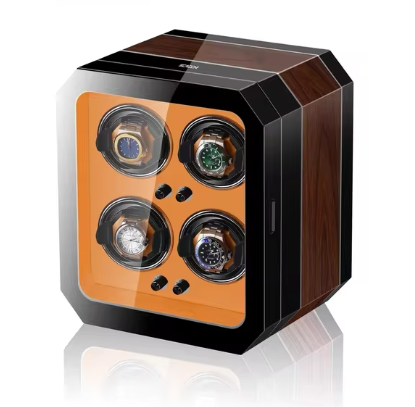 Automatic Watch Winder 4 Watches – Black Wood – Silent