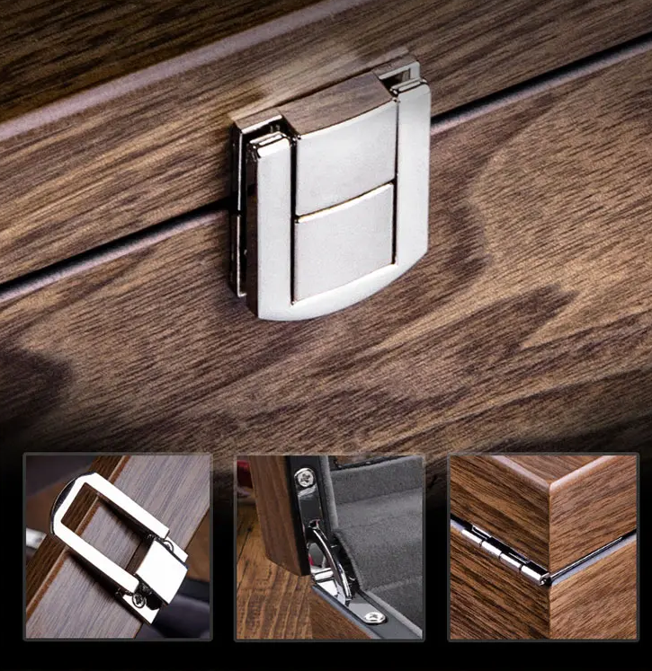 Boîte à Montre - 8 Montres – Bois – Intérieur Velours