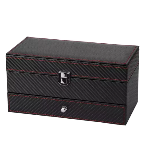 Uhrenbox – 5 Fächer – Holz – Lederausstattung 