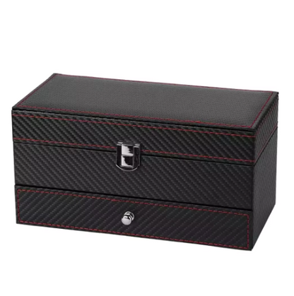 Uhrenbox – 5 Fächer – Holz – Lederausstattung 