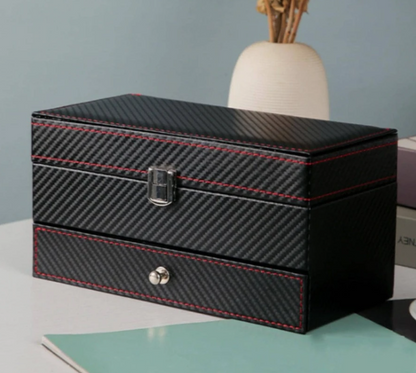 Uhrenbox – 5 Fächer – Holz – Lederausstattung 