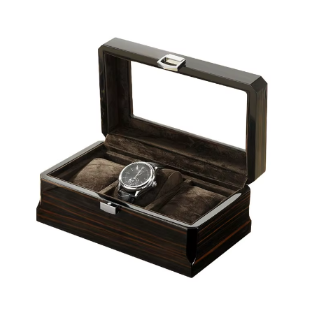 Boîte à Montre - 3 Emplacements – Bois – Intérieur Velours