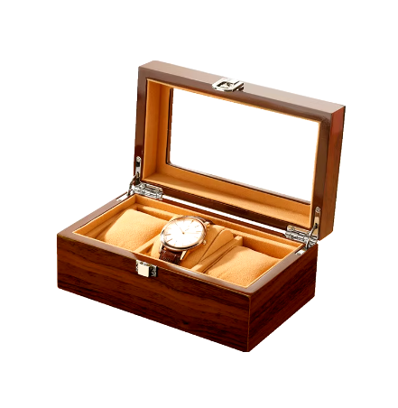 Boîte à Montre - 3 Emplacements – Bois – Intérieur Velours