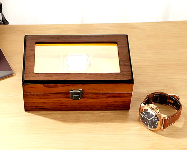 Boîte à Montre - 3 Emplacements – Bois – Intérieur Velours