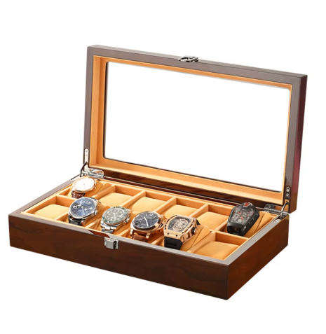 Boîte à Montre - 12 Emplacements – Bois – Intérieur Velours