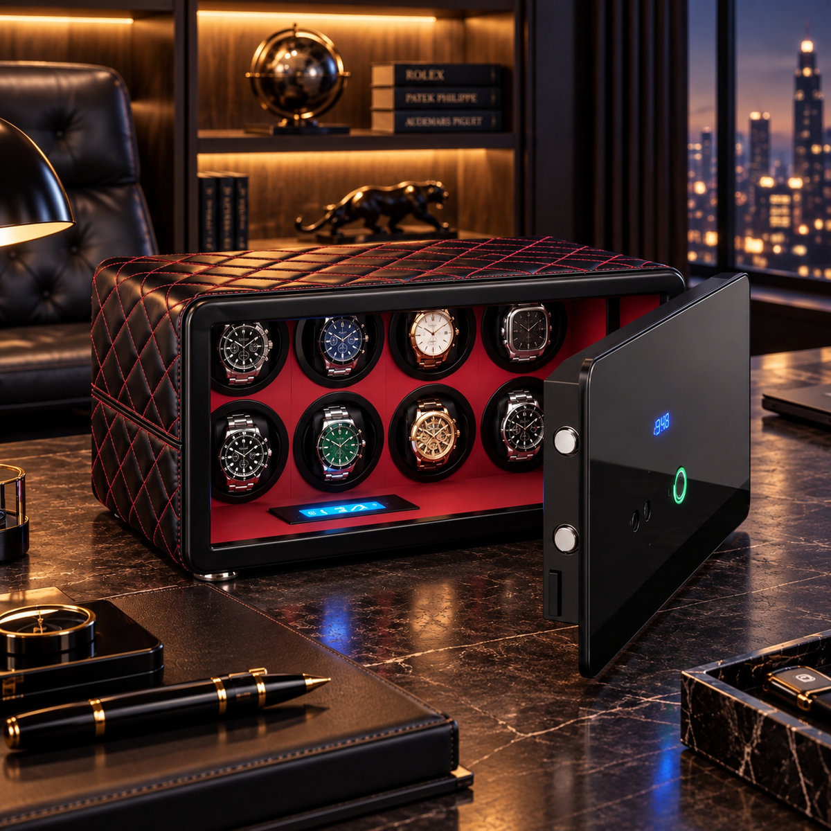 Automatic Watch Winder - Safe - 8 Watches