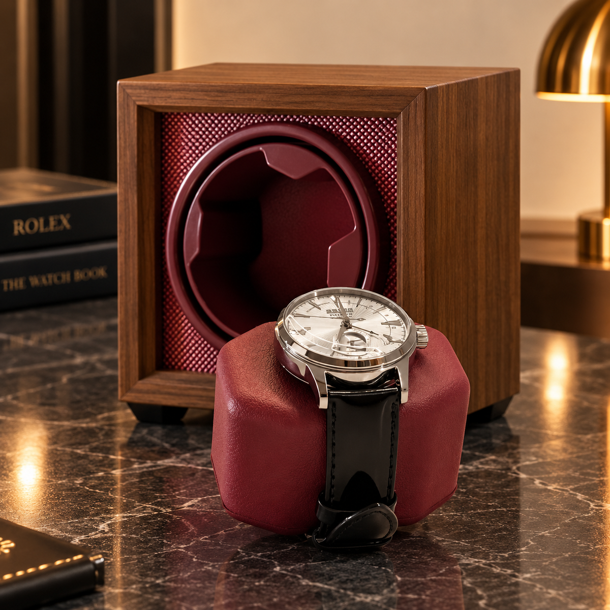 Remontoir Montre Automatique - Silencieux - 1 Montre - Bois de Chêne