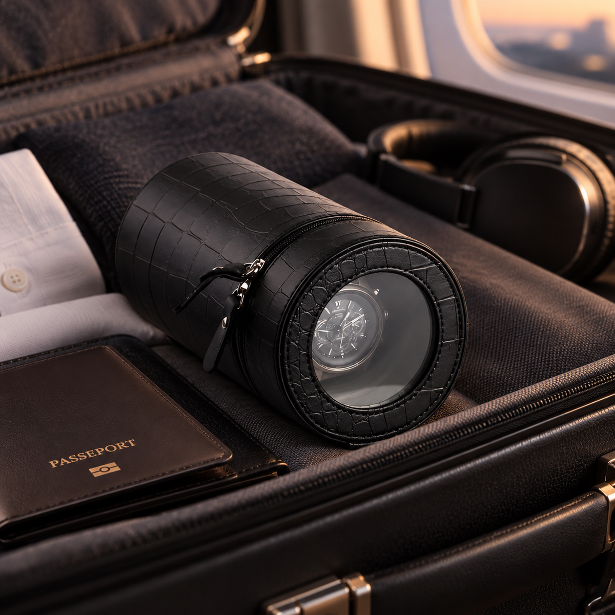 Automatic Watch Winder - Silent - 1 Watch - Black