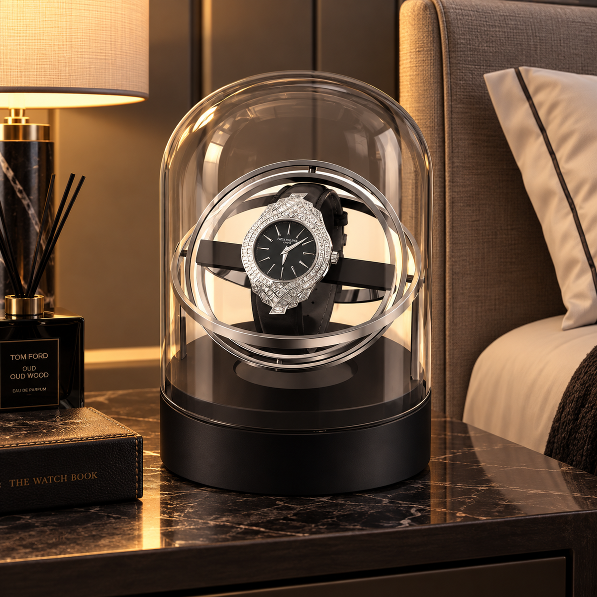 Astronome Gyroscopic Automatic Watch Winder - Space Design & Silent Motor - Luxury Automatic Watch Box