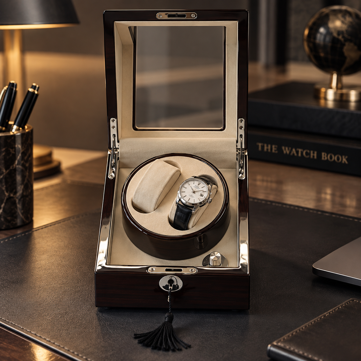 Automatic Watch Winder for 2 Watches – Precious Wood – Silent