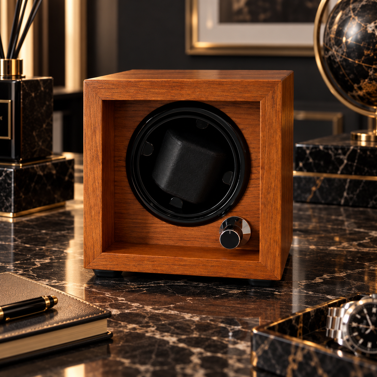 Automatic Watch Winder - Silent - 1 Watch - Wood