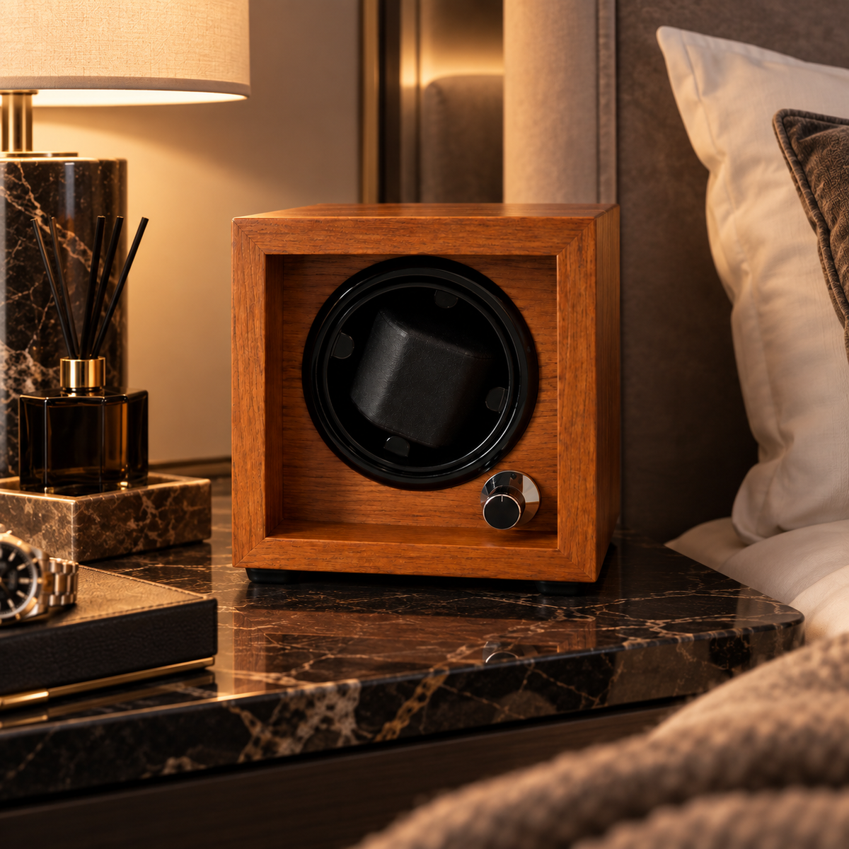 Automatic Watch Winder - Silent - 1 Watch - Wood