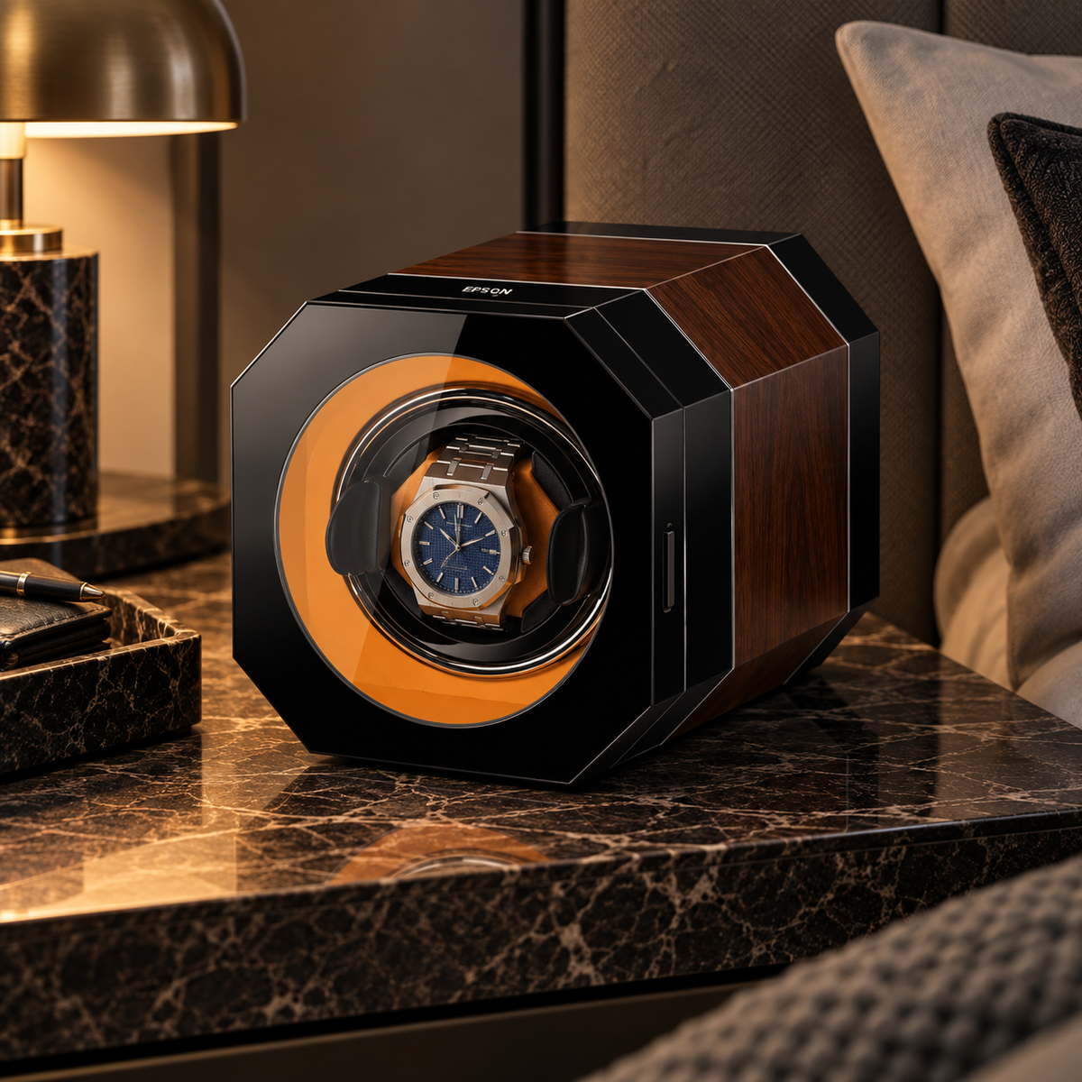 Automatic Watch Winder 1 Watch - Black Wood - Silent