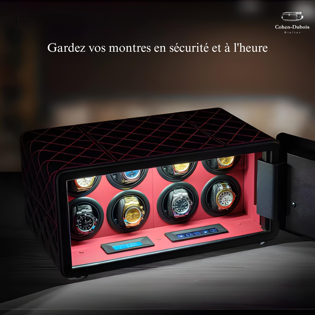 Remontoir Montre Automatique - Coffre Fort - 8 Montres