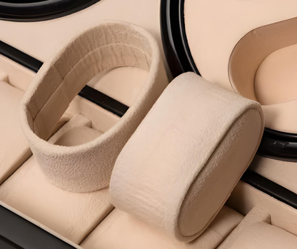 Remontoir Montre Automatique 4 Montres – Cuir Noir – Silencieux