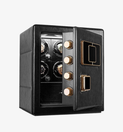 Tempus Fortress 6 Automatic Watch Winder Safe - Armoured Automatic Watch Box with Fingerprint Lock