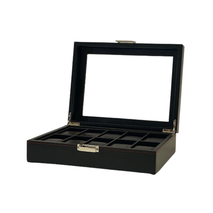 Boîte à Montre - 10 Emplacements – Bois – Intérieur Cuir