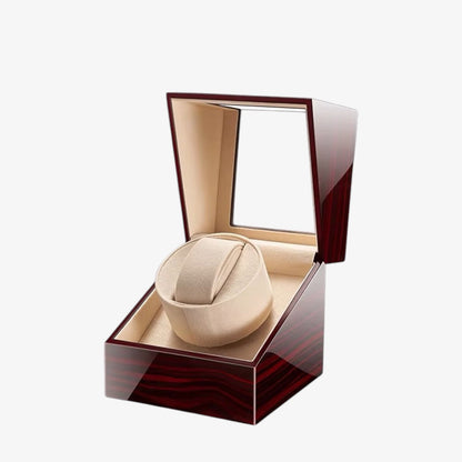 Individual Automatic Watch Winder - Silent Automatic Watch Box with Rotation Programs and Adapter Included