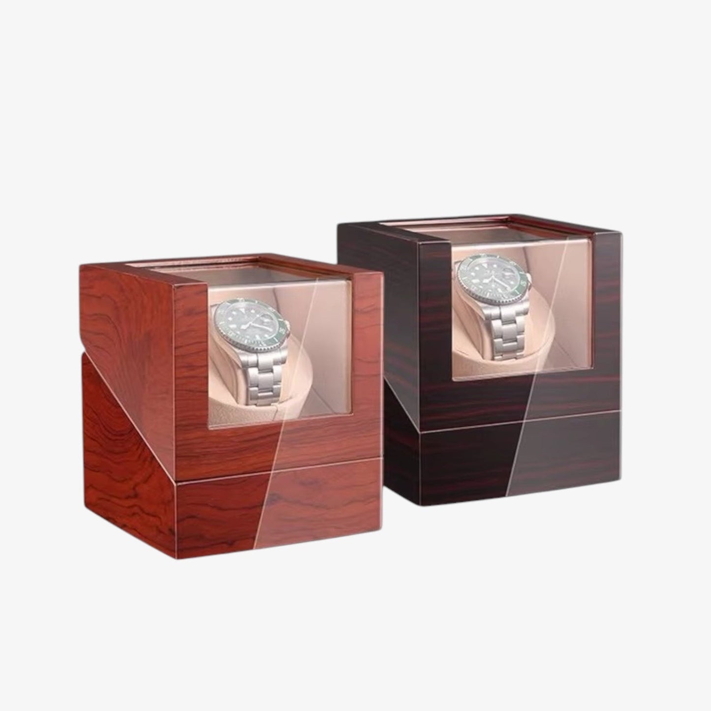Individual Automatic Watch Winder - Silent Automatic Watch Box with Rotation Programs and Adapter Included