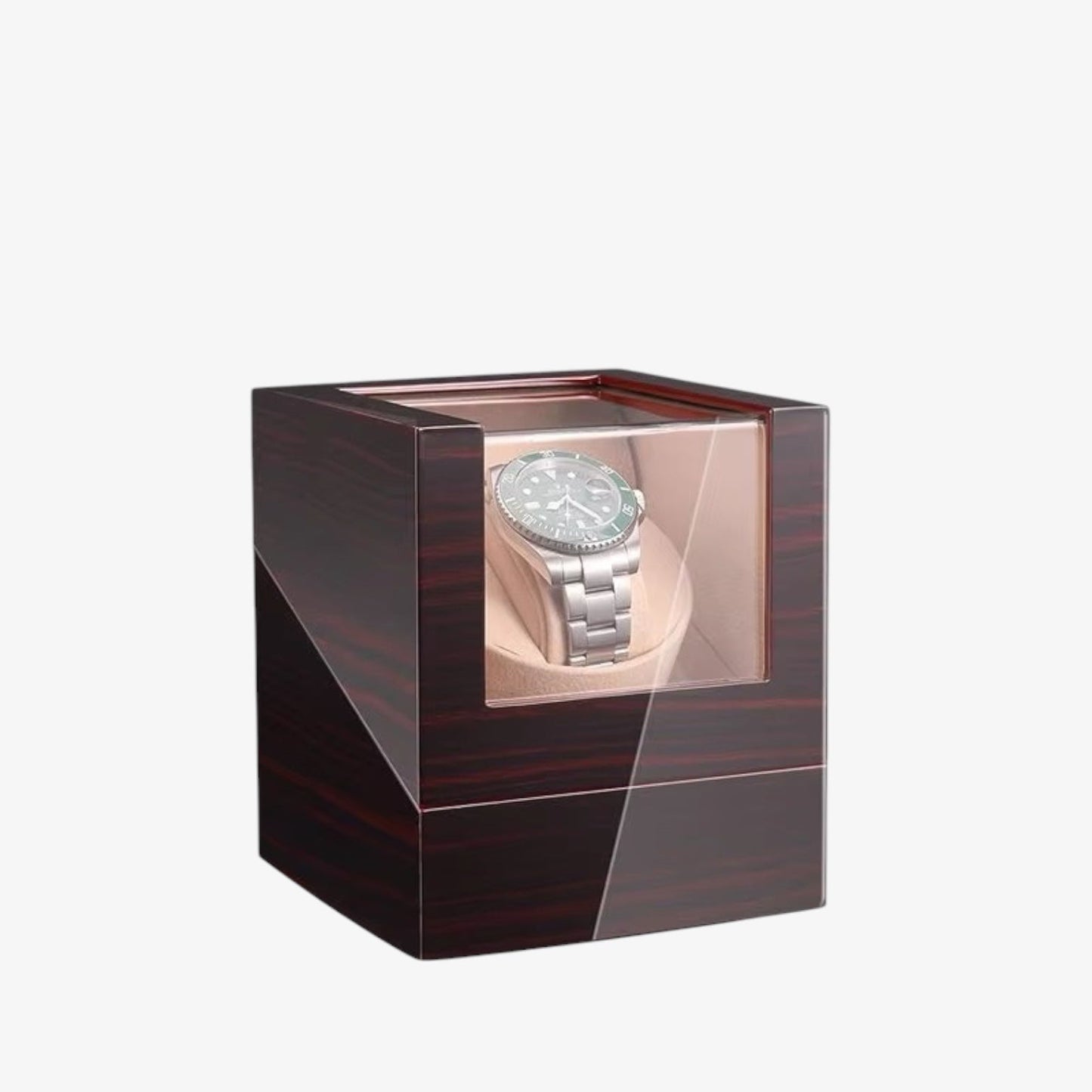 Individual Automatic Watch Winder - Silent Automatic Watch Box with Rotation Programs and Adapter Included