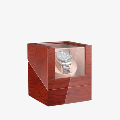 Individual Automatic Watch Winder - Silent Automatic Watch Box with Rotation Programs and Adapter Included