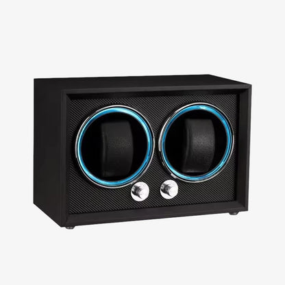 Matte black automatic watch winder - 1, 2 or 4 slot rotating case - Silent modern design watch winder
