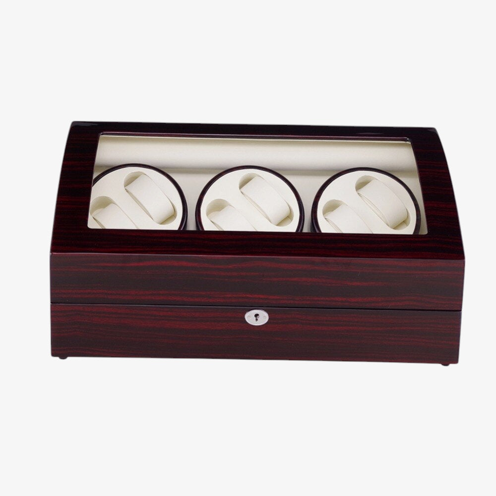 6-Slot Automatic Watch Winder Box - 13-Watch Luxury Case