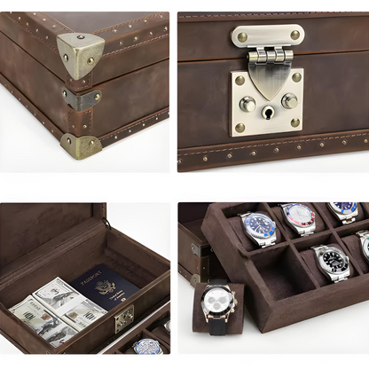 Boîte à Montre - 8 Emplacements – Bois – Intérieur Velours