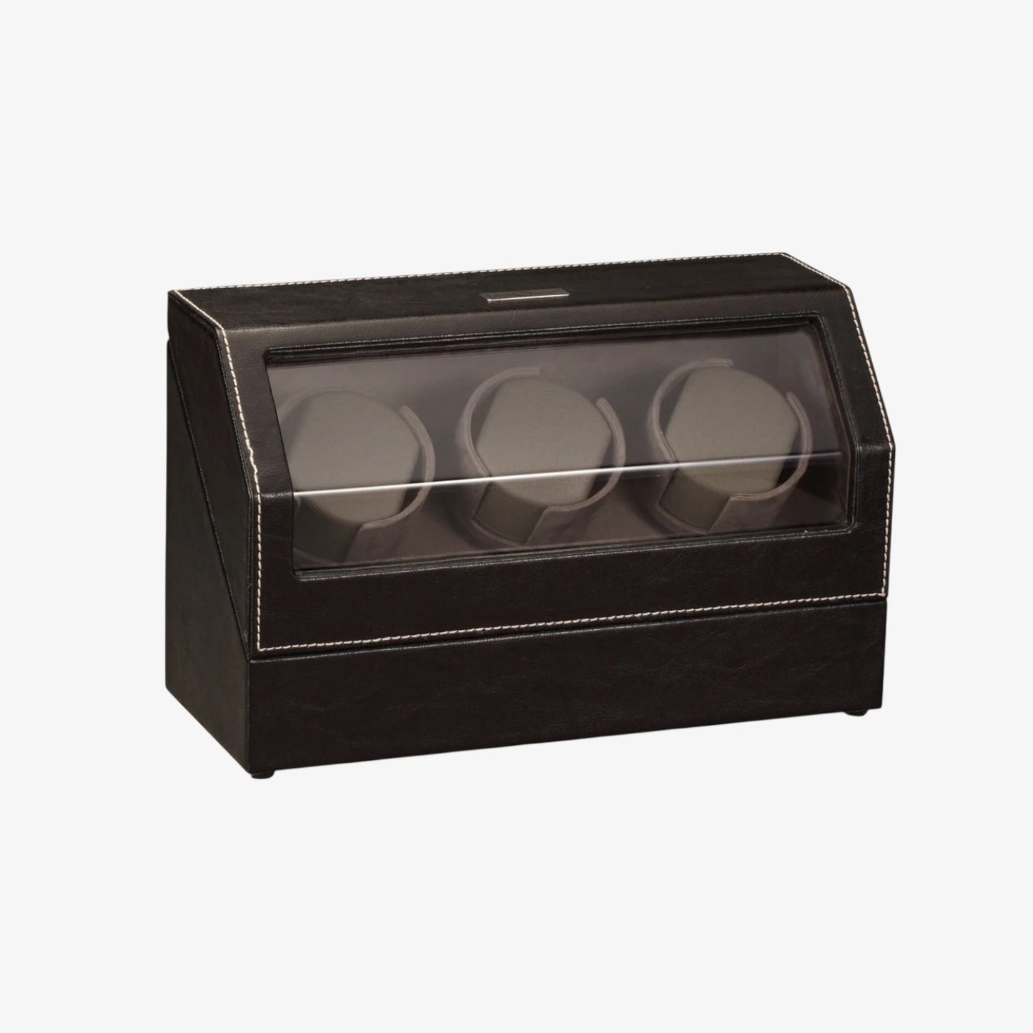 ShadowLine 3-slot Automatic Watch Winder - Luxury Triple Rotating Case - Silent Leather and Suede Watch Winder