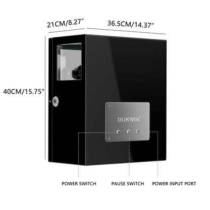 Uhrenbeweger 3 Uhren mit Fingerabdruck-Sperre und LCD-Touchscreen – Yacht Grün