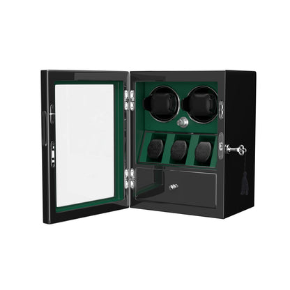Uhrenbeweger 2 Uhren mit Display für 3 weitere Automatikuhren – Imperial Grün