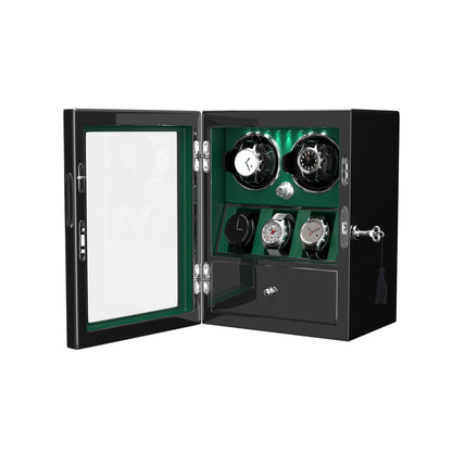 Uhrenbeweger 2 Uhren mit Display für 3 weitere Automatikuhren – Imperial Grün