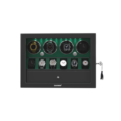 Uhrenbeweger 4 Uhren mit Display für 6 weitere Automatikuhren – Imperial Grün