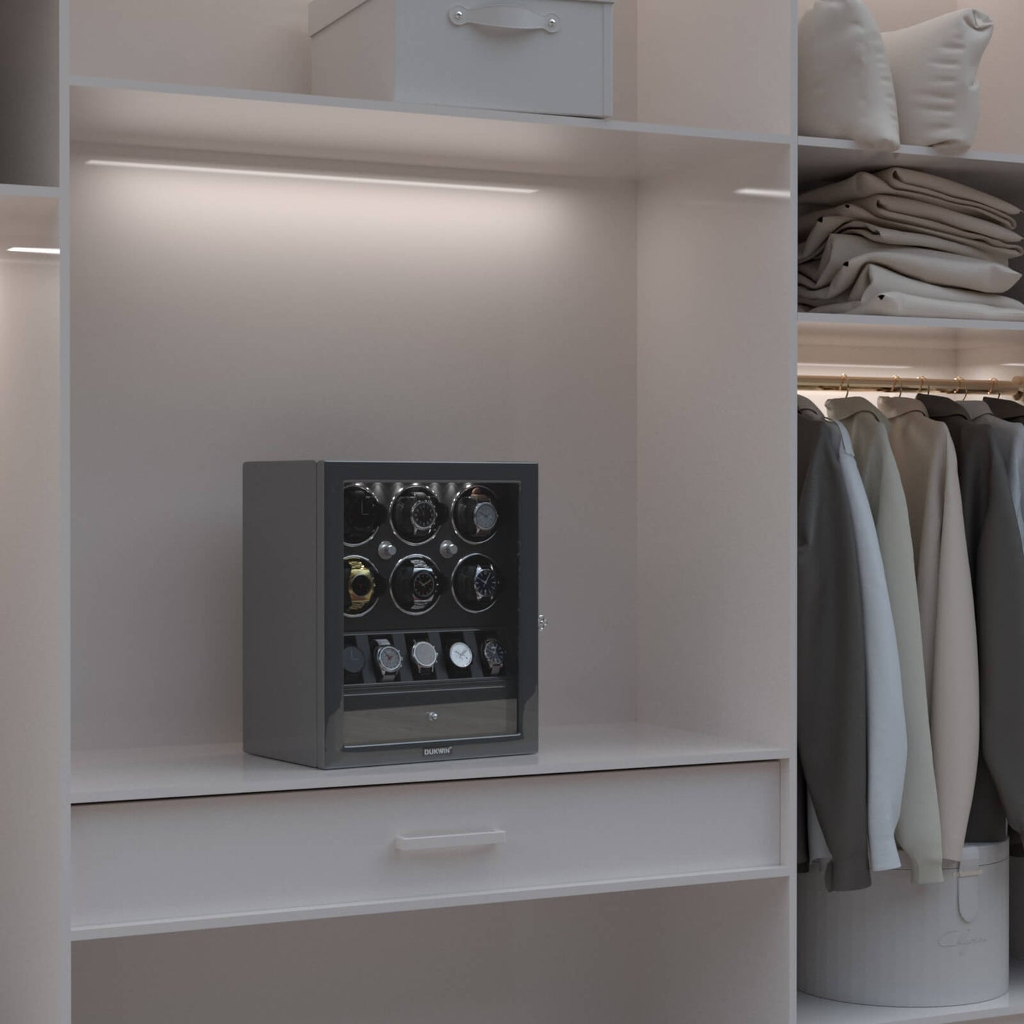 Uhrenbeweger 6 Uhren mit Display für 5 Automatikuhren