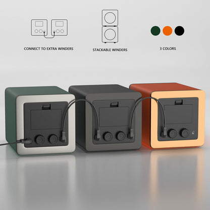 Automatik Uhrenbeweger 1 Uhr - Extrem Leiser Premium Uhrenbeweger für Rolex & Mechanische Uhren, Veganes Leder (Flame Orange)