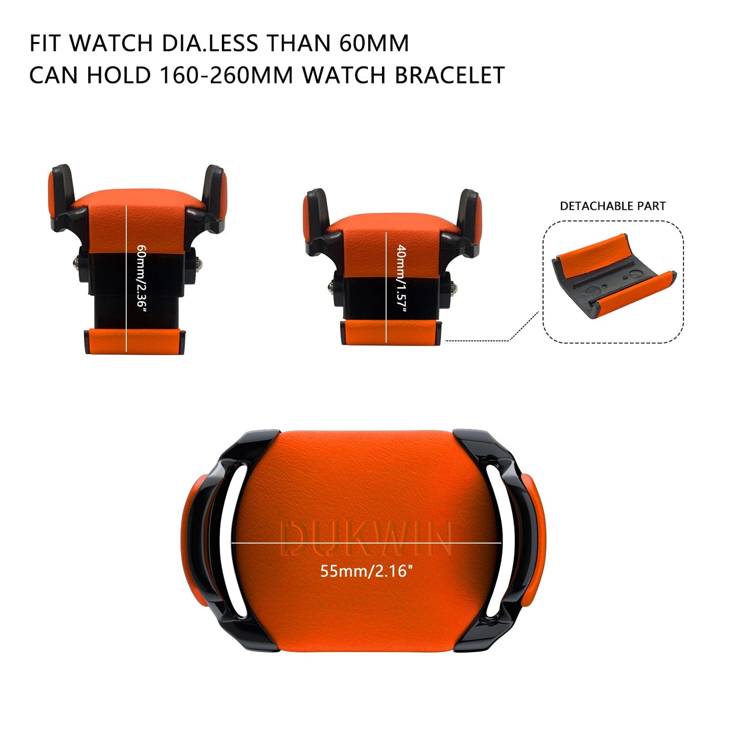Automatik Uhrenbeweger 1 Uhr - Extrem Leiser Premium Uhrenbeweger für Rolex & Mechanische Uhren, Veganes Leder (Flame Orange)