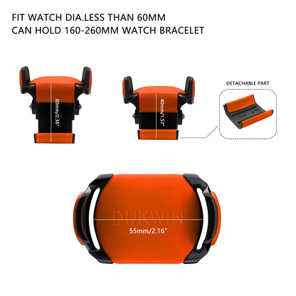 Automatik Uhrenbeweger 1 Uhr - Extrem Leiser Premium Uhrenbeweger für Rolex & Mechanische Uhren, Veganes Leder (Flame Orange)