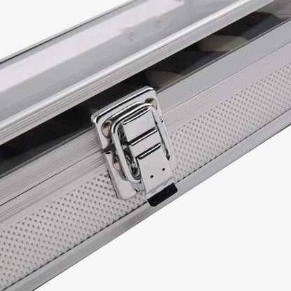 Brushed aluminum watch box - Shockproof storage case 6 to 12 slots - Automatic and quartz watch case