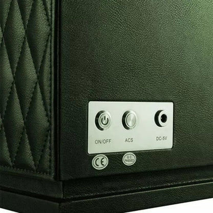 Automatischer Uhrenbeweger für 8 Uhren – Grünes Leder – Geräuschlos 