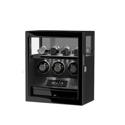 Automatischer Uhrenbeweger – geräuschlos – für 3 Uhren – Schwarz