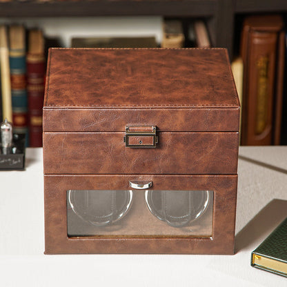 Tempus Automatic Watch Winder - 2 Rotary Automatic Watch Winder Box + 8 Storage Spaces