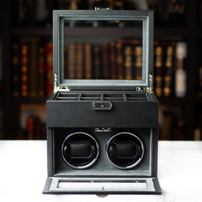 Automatischer Uhrenbeweger – Geräuschloses Uhrenetui – Für 10 Uhren – Schwarz