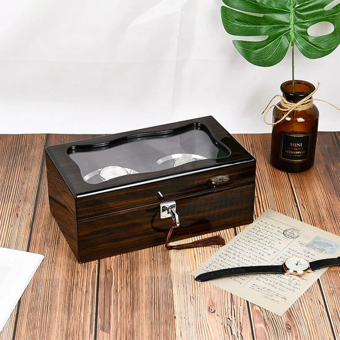 Boîte à Montre - 2 Emplacements – Bois – Intérieur Velours