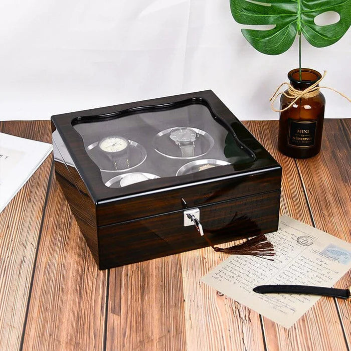 Boîte à Montre - 4 Emplacements – Bois – Intérieur Velours